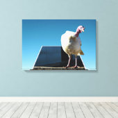 White Turkey Dimensional Popout Art, Canvas Afdruk (Insitu (Houten vloer))