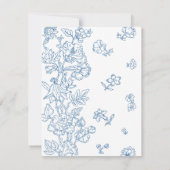 White/Turquoise Floral Save the Date (Achterkant)