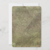 White Turquoise Hummingbird Lily Floral Waterverf Kaart (Achterkant)