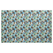 White Turquoise Mint Polka Dots Pattern Faux Wood Stof (Yard (91,4 cm))