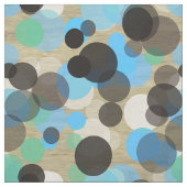 White Turquoise Mint Polka Dots Pattern Faux Wood Stof (Swatch)