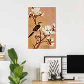 White Turtledove on Flowering Branch, Chiang T'ing Poster (Thuiskantoor)