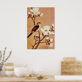 White Turtledove on Flowering Branch, Chiang T'ing Poster (Keuken)