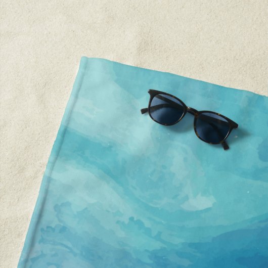 White Turtles in Blue Ocean Waterverf Coastal Strandlaken (In situ)