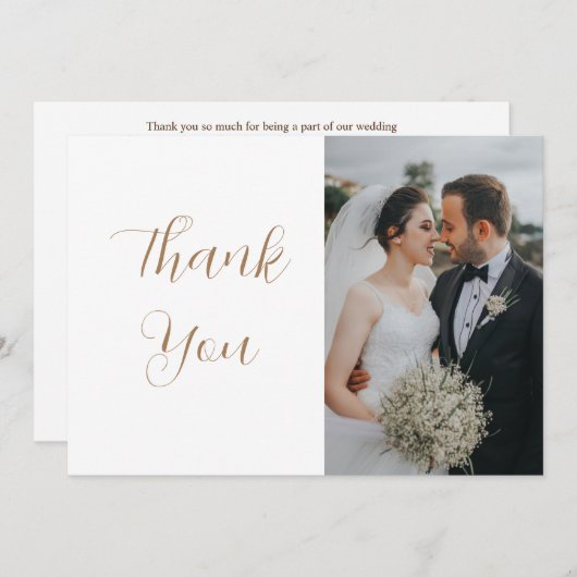 White Two Photo Holiday Kaart (Voorkant / Achterkant)