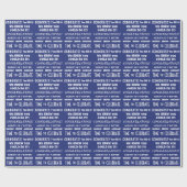 White Typography Gefeliciteerd met Blue Cadeaupapier (Vlak)