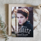 White  Typography Photo Afstuderen Kaart