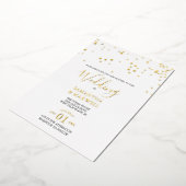 White Typography Wedding Folie Invitation Uitnodiging (Gedraaid)