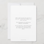 White Ultra Minimal Save the Date Photo Card (Achterkant)