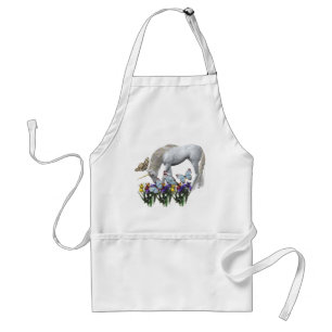 White Unicorn Butterflies Fantasy Apron Standaard Schort