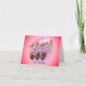 White Unicorn Butterflies Fantasy Horse Note Kaart (Voorkant)
