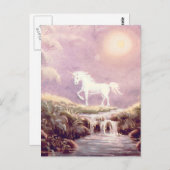 WHITE UNICORN door SHARON SHARPE Briefkaart (Voorkant / Achterkant)