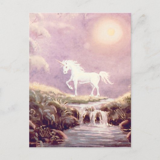 WHITE UNICORN door SHARON SHARPE Briefkaart (Voorkant)
