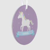 White Unicorn Girls Room Decor Ornament (voorkant)