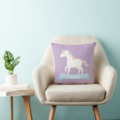 White Unicorn Girls Room Decor Sierkussen (Stoel)