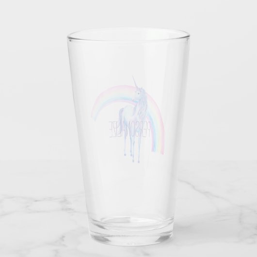 White Unicorn Glas (Achterkant)