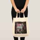 White Unicorn in Forest Fantasy Canvas tas (Voorkant (product))