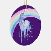 White Unicorn Keramisch Ornament (Rechts)