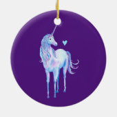 White Unicorn Keramisch Ornament (Achterkant)