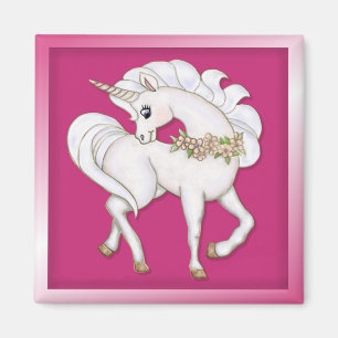 White Unicorn Magneet
