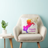 White UNICORN Personalized Keepomwille Kussen (Stoel)