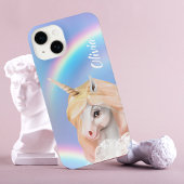 White Unicorn Rainbow Sky iPhone Hoesje