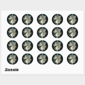 White Unicorn Ronde Sticker (Vel)