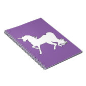 White Unicorn Silhouette Notitieboek (Rechterzijde)