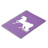 White Unicorn Silhouette Notitieboek (Linkerzijde)