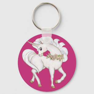 White Unicorn Sleutelhanger