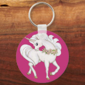 White Unicorn Sleutelhanger (Voorkant)