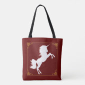 White Unicorn Tote Bag (Achterkant)