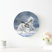 White Unicorn Wall-klok Grote Klok (Huis)