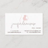 White Unique Doula Birth Coach Pregnant Visitekaartje (Achterkant)
