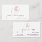 White Unique Doula Birth Coach Pregnant Visitekaartje (Voorkant / Achterkant)