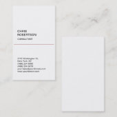 White Unique Plain Classic Standard Visitekaartje (Voorkant / Achterkant)