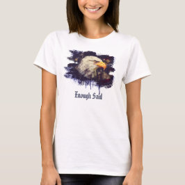 ** White USA Patriotic American Modern Eagle Head T-shirt