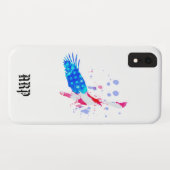 *~* White USA vlag Eagle American Red Blue Case-Mate iPhone Case (Achterkant (horizontaal))