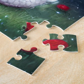 White Valentijn Love Dragon Legpuzzel (Zijkant)