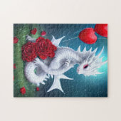 White Valentijn Love Dragon Legpuzzel (Horizontaal)
