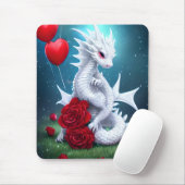 White Valentijn Love Dragon Muismat (Met muis)