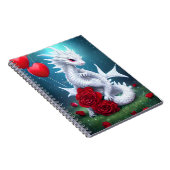 White Valentijn Love Dragon Notitieboek (Rechterzijde)