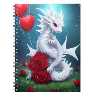 White Valentijn Love Dragon Notitieboek