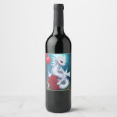 White Valentijn Love Dragon Wijn Etiket (Voorkant)