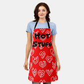 White Valentijns' Mazes Schort (Gedragen)