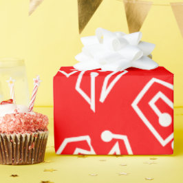 White Valentijnse' Mazes Cadeaupapier