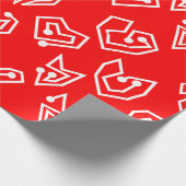 White Valentijnse' Mazes Cadeaupapier (Hoek)