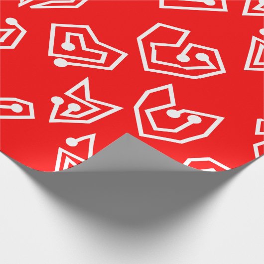 White Valentijnse' Mazes Cadeaupapier (Hoek)