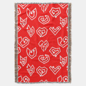 White Valentijnse' Mazes Deken (Voorkant Verticaal)