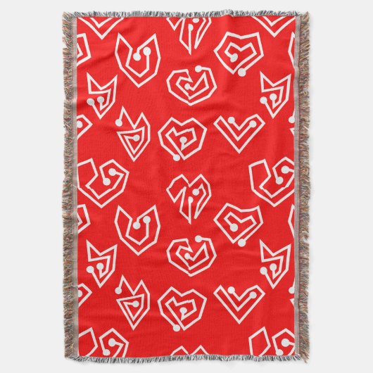 White Valentijnse' Mazes Deken (Voorkant Verticaal)